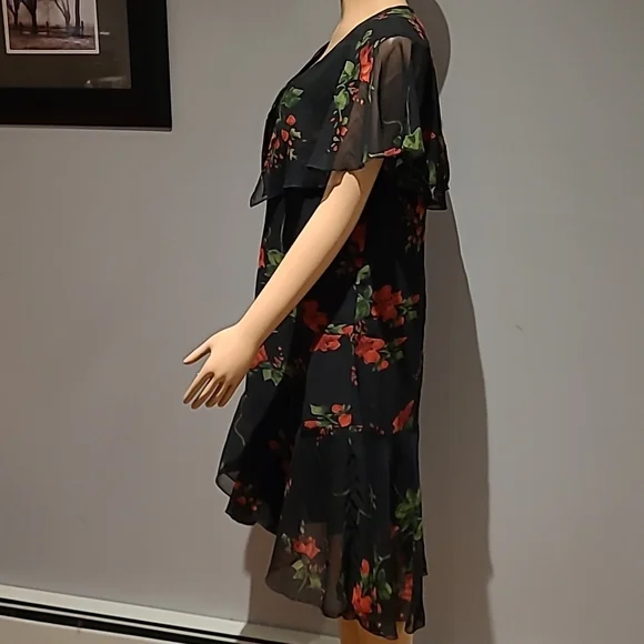 Hell Bunny Vixen Lily inspired sheer crepe dress size L - Picture 7 of 10